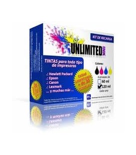 Kit tinta 60 ml x 4 para Epson CMYK