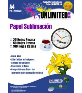 Resma de papel para sublimación A4 (100 hojas) Transferencia térmica por  sublimación Hoja A4, MATERIALES \ PAPEL PARA SUBLIMACIÓN